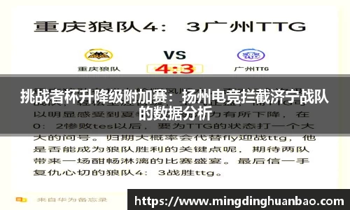 挑战者杯升降级附加赛：扬州电竞拦截济宁战队的数据分析